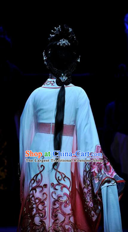Chinese Beijing Opera Actress Apparels Qi Nv Wu Rong Costumes and Headdress Traditional Peking Opera Hua Tan Dress Diva Garment