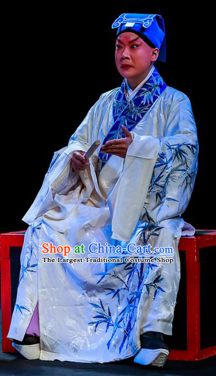 Six Chapters of A Floating Life Chinese Peking Opera Xiaosheng Apparels Costumes and Headpieces Beijing Opera Young Male Garment Scholar Clothing