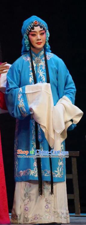 Chinese Beijing Opera Diva Garment Man Jiang Hong Costumes and Hair Accessories Traditional Peking Opera Actress Dress Young Mistress Apparels