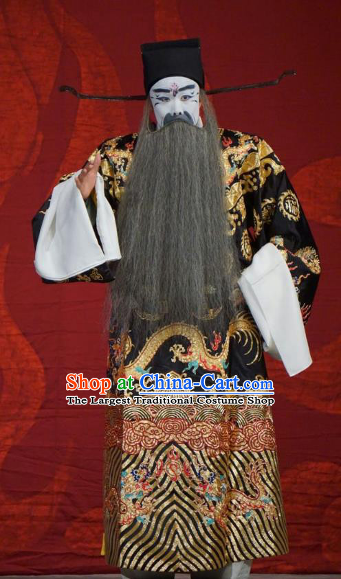 Man Jiang Hong Chinese Peking Opera Treacherous Minister Apparels Costumes and Headpieces Beijing Opera Laosheng Garment Official Qin Hui Clothing