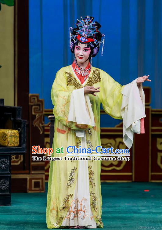 Chinese Beijing Opera Noble Female Garment The Dream Of Red Mansions Costumes and Hair Accessories Traditional Peking Opera Hua Tan Dress Diva Wang Xifeng Apparels
