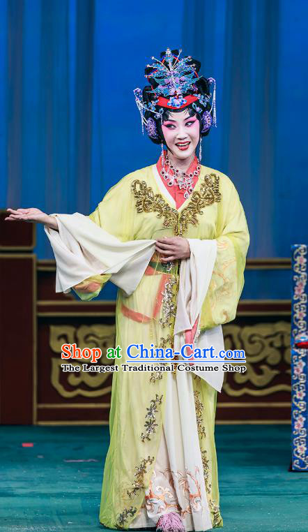 Chinese Beijing Opera Noble Female Garment The Dream Of Red Mansions Costumes and Hair Accessories Traditional Peking Opera Hua Tan Dress Diva Wang Xifeng Apparels