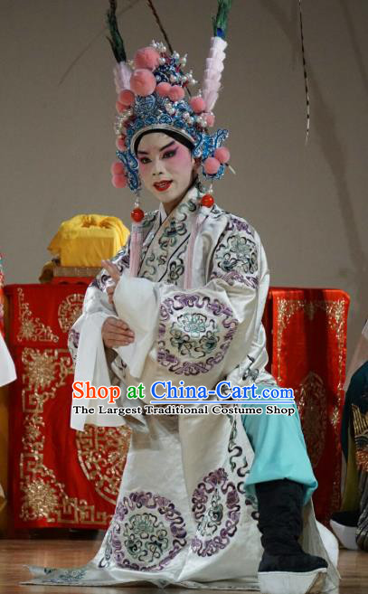Zhu Lian Zhai Chinese Peking Opera Wusheng Apparels Costumes and Headpieces Beijing Opera Martial Male Garment Clothing