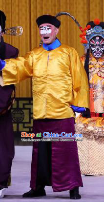 Niu Gao Xia Shu Chinese Peking Opera Chou Apparels Costumes and Headpieces Beijing Opera Clown Garment Soldier Clothing