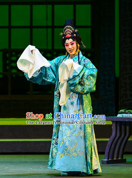 Chinese Beijing Opera Diva Apparels Anecdote of Jian An Costumes and Headdress Traditional Peking Opera Hua Tan Dress Actress Cai Wenji Garment