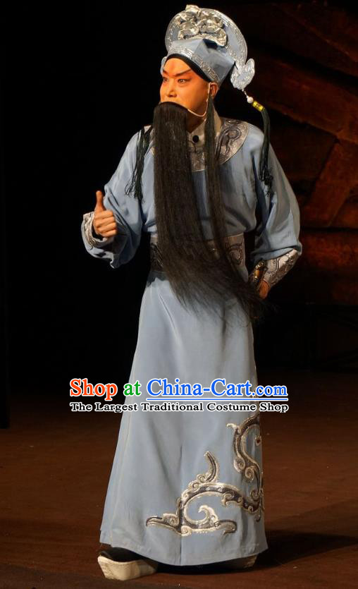 Wu Qi Chinese Peking Opera Swordsman Apparels Costumes and Headpieces Beijing Opera Male Garment Clothing