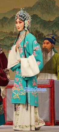 Chinese Beijing Opera Actress Garment Mu Yang Juan Costumes and Hair Accessories Traditional Peking Opera Young Female Dress Diva Apparels