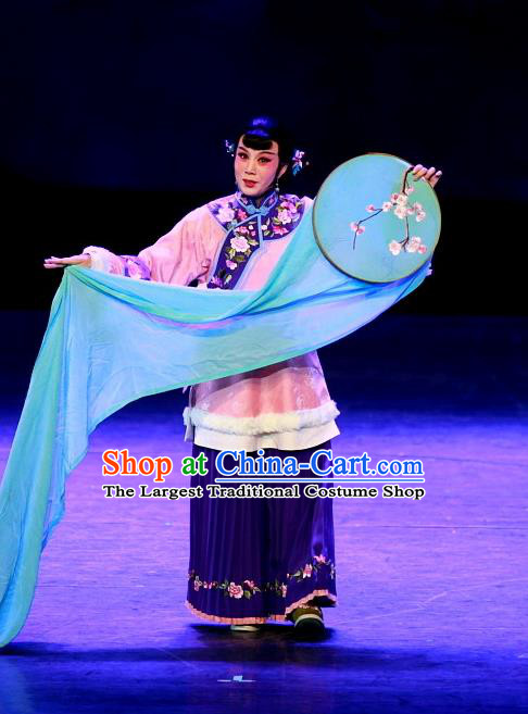 Chinese Beijing Opera Young Mistress Rui Jue Garment Luo Mei Yin Costumes and Hair Accessories Traditional Peking Opera Rich Female Dress Hua Tan Apparels