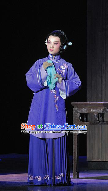 Chinese Beijing Opera Young Female Garment Luo Mei Yin Costumes and Hair Accessories Traditional Peking Opera Actress Dress Diva Mei Fen Apparels