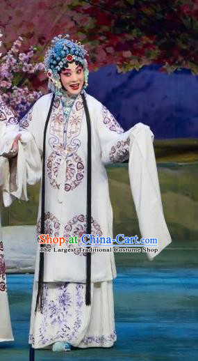 Chinese Beijing Opera Diva Garment Ye Zhu Lin Costumes and Hair Accessories Traditional Peking Opera Hua Tan Dress Young Mistress Apparels