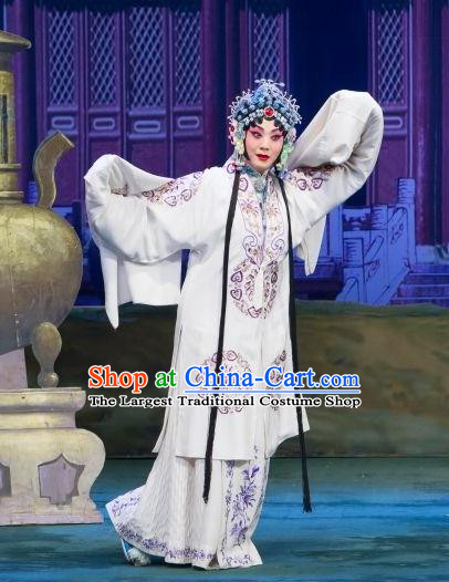 Chinese Beijing Opera Diva Garment Ye Zhu Lin Costumes and Hair Accessories Traditional Peking Opera Hua Tan Dress Young Mistress Apparels