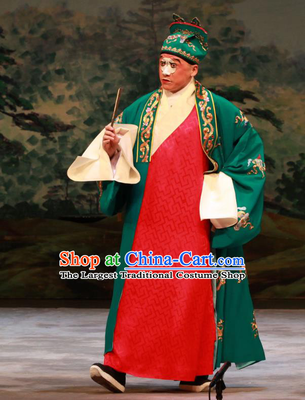 Ye Zhu Lin Chinese Peking Opera Clown Gao Yanei Apparels Costumes and Headpieces Beijing Opera Rich Childe Garment Bully Clothing