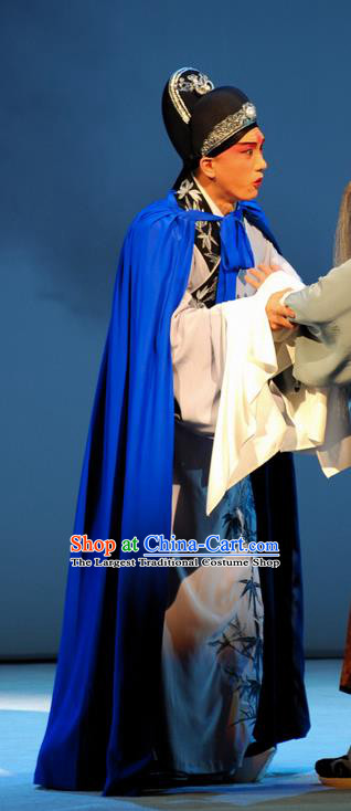 Tang Wan Chinese Peking Opera Scholar Lu You Apparels Costumes and Headpieces Beijing Opera Young Male Garment Xiaosheng Clothing