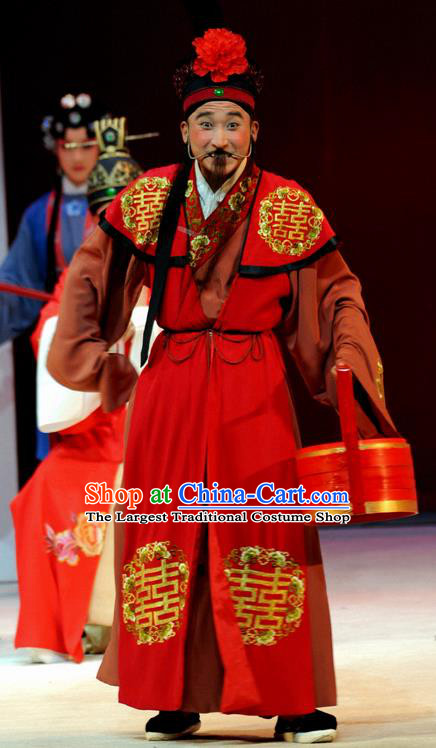Tang Wan Chinese Peking Opera Bridegroom Apparels Costumes and Headpieces Beijing Opera Zhao Shicheng Wedding Garment Clothing