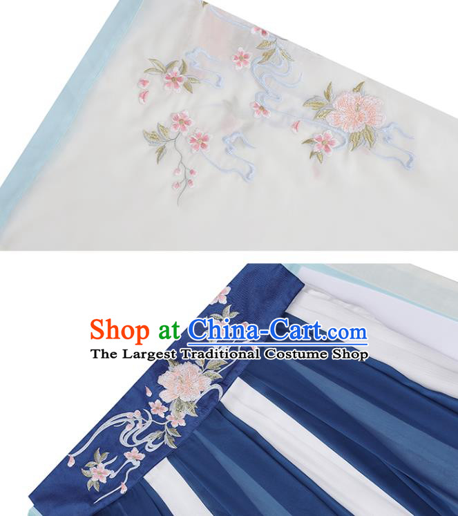 Chinese Traditional Embroidered Hanfu Dress Ancient Court Lady Garment Tang Dynasty Imperial Consort Historical Costumes for Women