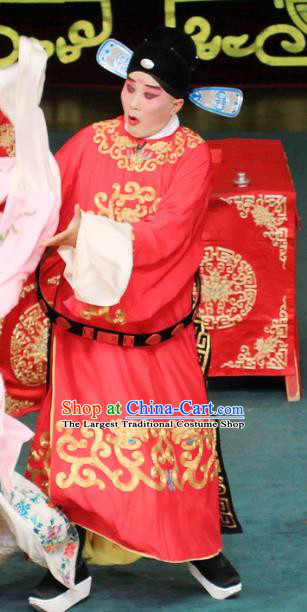 Jin Yunu Chinese Peking Opera Xiaosheng Mo Ji Apparels Costumes and Headpieces Beijing Opera Young Male Garment Official Embroidered Robe Clothing