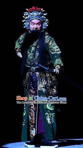 Xiang Lian Case Chinese Peking Opera Wusheng Apparels Costumes and Headpieces Beijing Opera Swordsman Garment Martial Male Clothing