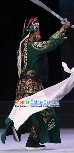 Xiang Lian Case Chinese Peking Opera Wusheng Apparels Costumes and Headpieces Beijing Opera Swordsman Garment Martial Male Clothing