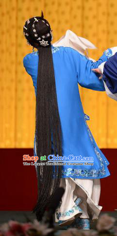 Chinese Beijing Opera Diva Dou E Garment Snow in June Costumes and Hair Accessories Traditional Peking Opera Actress Dress Tsing Yi Apparels