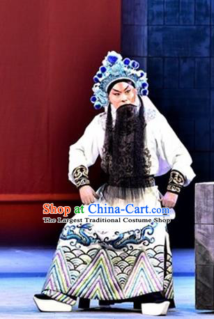 Ming City Wall Chinese Peking Opera Martial Male Apparels Costumes and Headpieces Beijing Opera Hero Garment Swordsman Chang Zhiyong Clothing