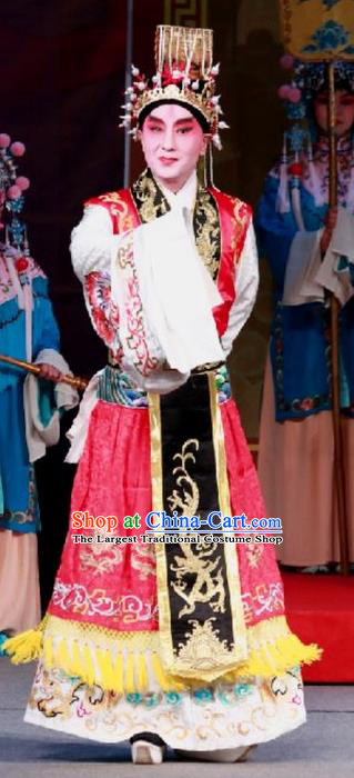 Hua Long Dian Jing Chinese Peking Opera Xiaosheng Apparels Costumes and Headpieces Beijing Opera Emperor Li Shimin Garment Monarch Clothing