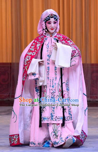 Chinese Beijing Opera Actress Garment Costumes and Hair Accessories The Jade Hairpin Traditional Peking Opera Hua Tan Dress Diva Zhang Yuzhen Apparels