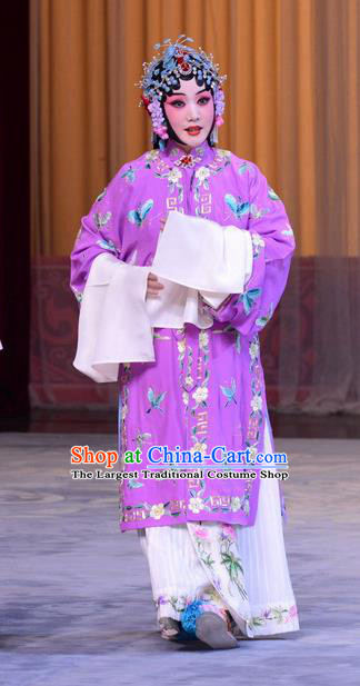 Chinese Beijing Opera Actress Garment Costumes and Hair Accessories The Jade Hairpin Traditional Peking Opera Hua Tan Zhang Youzhen Dress Diva Apparels