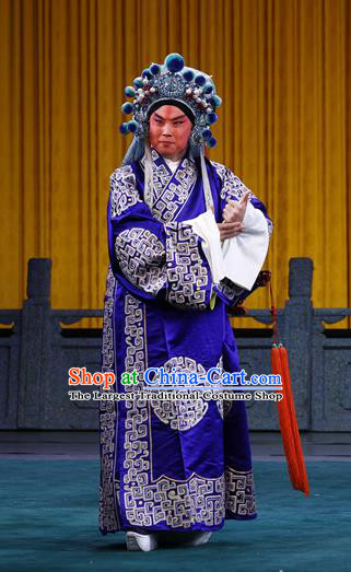 Zeng Ti Pao Chinese Peking Opera Martial Male Apparels Costumes and Headpieces Beijing Opera Takefu Garment Wusheng Clothing