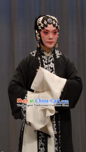 Chinese Ping Opera Tsing Yi Wang Baochuan Apparels Costumes and Headpieces Ban Yao Traditional Pingju Opera Dress Distress Maiden Garment