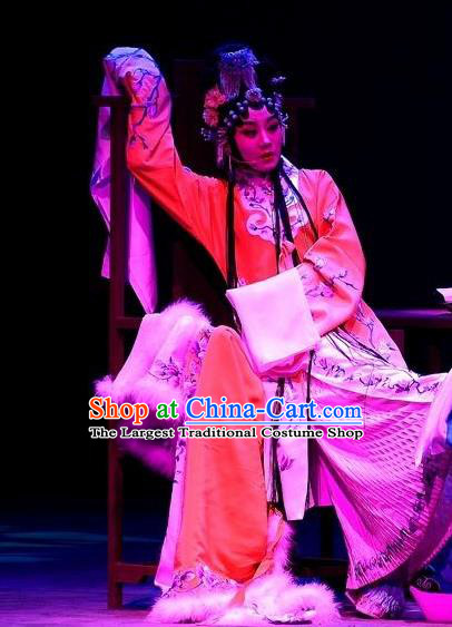 Chinese Ping Opera Young Female Jiao Guiying Apparels Costumes and Headpieces Elege for Love Traditional Pingju Opera Distress Maiden Dress Garment