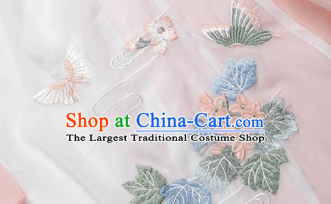 Chinese Traditional Ming Dynasty Noble Female Historical Costumes Embroidered Garment Ancient Royal Princess Hanfu Dress for Women