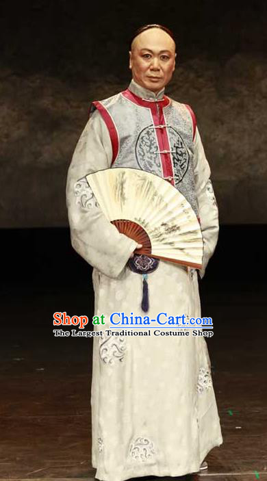 The Golden Cangue Chinese Peking Opera Landlord Jiang Changbai Apparels Costumes and Headpieces Beijing Opera Childe Garment Clothing