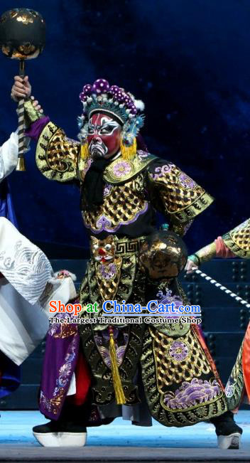 The Tiger Generals Chinese Peking Opera Takefu Apparels Costumes and Headpieces Beijing Opera Wusheng Garment Martial Male Clothing