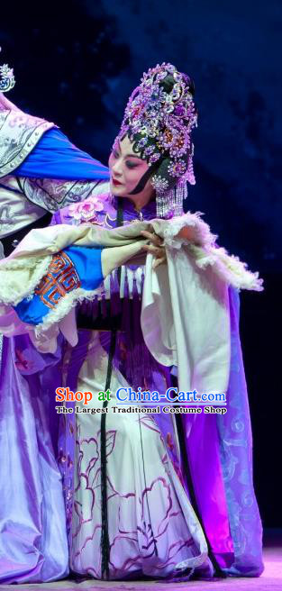 Chinese Beijing Opera Actress Garment Costumes and Hair Accessories Traditional Peking Opera The Tiger Generals Hua Tan Dress Diva Li Ruiyun Apparels