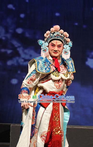 The Tiger Generals Chinese Peking Opera Wusheng Apparels Costumes and Headpieces Beijing Opera Martial Male Garment Takefu Clothing