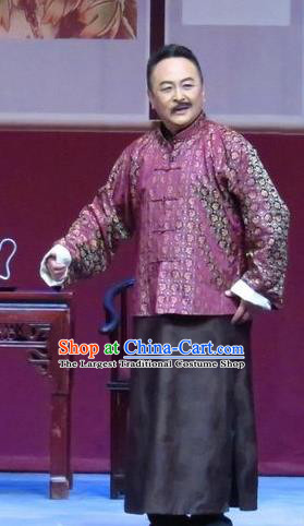 Zhao Yunniang Chinese Ping Opera Republican Period Garment Costumes Pingju Opera Elderly Male Apparels Clothing