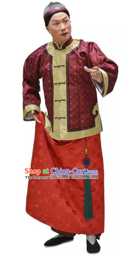 Da Sheng Kui Chinese Peking Opera Young Male Apparels Costumes and Headpieces Beijing Opera Merchant Gu Hai Garment Clothing