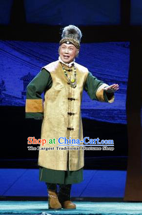 Chinese Beijing Opera Elderly Female Garment Da Sheng Kui Costumes and Hair Accessories Traditional Peking Opera Dame Hai Qingshen Dress Apparels