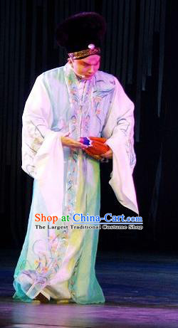 Forbidden Love Chinese Peking Opera Scholar Apparels Costumes and Headpieces Beijing Opera Young Male Garment Xiaosheng Xu Xian Clothing