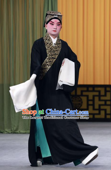 Chinese Peking Opera Scholar Zhang Shaolian Apparels Costumes and Headpieces Beijing Opera Young Male Garment Niche Clothing