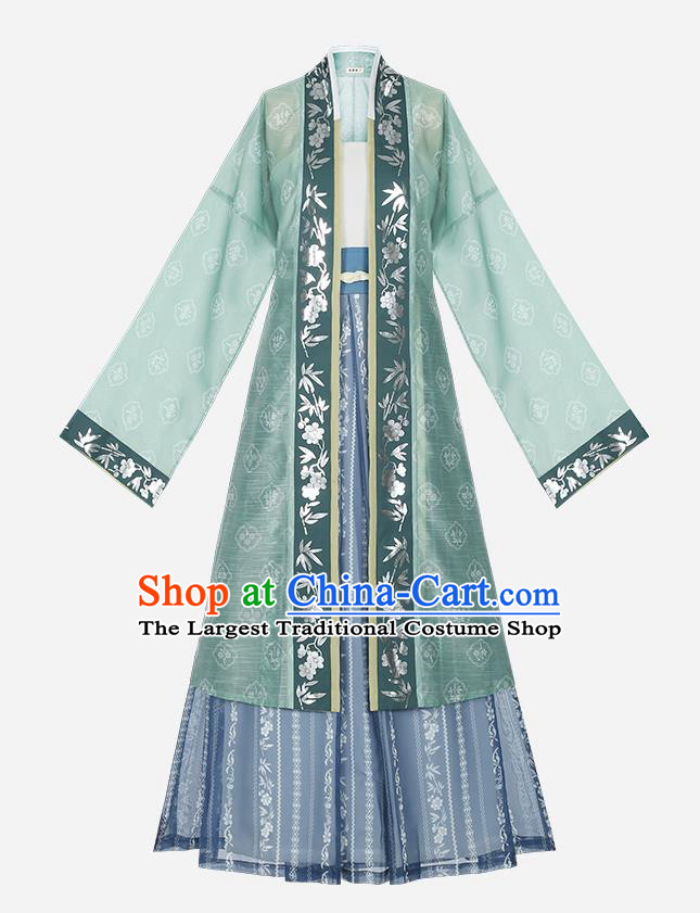 Chinese Traditional Song Dynasty Civilian Female Historical Costumes Ancient Young Lady Hanfu Dress Garment for Women