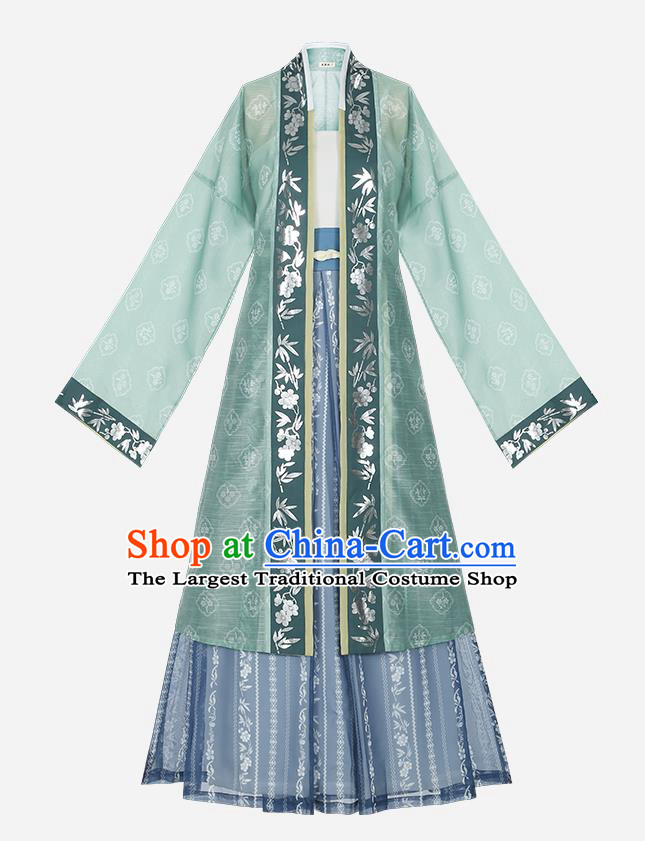 Chinese Traditional Song Dynasty Civilian Female Historical Costumes Ancient Young Lady Hanfu Dress Garment for Women