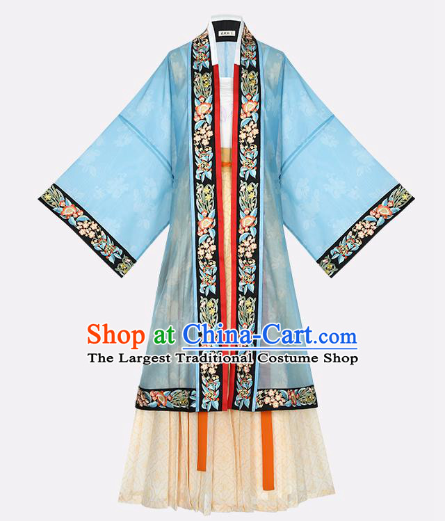 Chinese Ancient Royal Princess Embroidered Garment Hanfu Dress Traditional Song Dynasty Court Lady Historical Costumes Complete Set