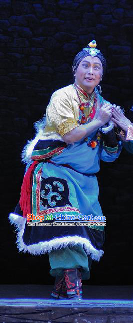 Chen Ai Luo Ding Chinese Sichuan Opera Noble Childe Apparels Costumes and Headpieces Peking Opera Young Male Garment Tibetan Prince Clothing