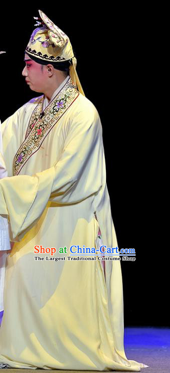 Guiying and Wang Kui Chinese Sichuan Opera Scholar Wang Kui Apparels Costumes and Headpieces Peking Opera Young Male Garment Niche Clothing