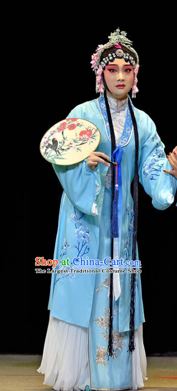 Chinese Sichuan Opera Actress Costumes and Hair Accessories Guiying and Wang Kui Traditional Peking Opera Diva Jiao Guiying Dress Hua Tan Apparels