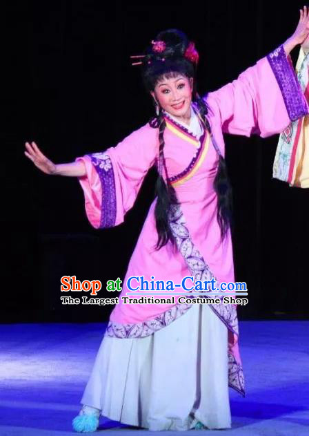Chinese Sichuan Opera Hua Tan Costumes and Hair Accessories Yu Hai Kuang Chao Traditional Peking Opera Young Female Pu Lan Dress Actress Apparels