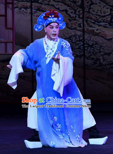 Zhao Jintang Chinese Ping Opera Niche Zhu Chundeng Garment Costumes and Headwear Pingju Opera Young Male Apparels Xiaosheng Clothing