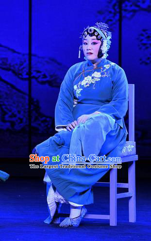 Chinese Ping Opera Aunt Song Apparels Costumes and Headpieces Zhao Jintang Traditional Pingju Opera Elderly Female Dress Garment