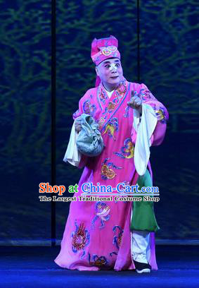 Zhao Jintang Chinese Ping Opera Bully Song Cheng Garment Costumes and Headwear Pingju Opera Treacherous Male Apparels Clown Clothing